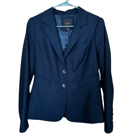 The Limited Navy 2 Button Lined Blazer Sz 4 - Picture 1 of 8